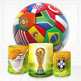 Fußball Und Trophäe Runden Geburtstag Hintergrund Bausatz Für Junge